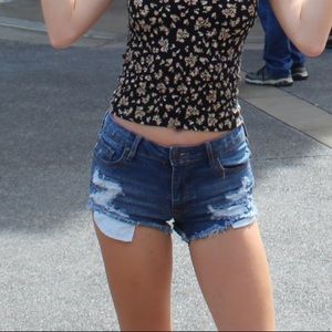 Denim jean shorts